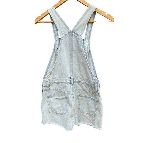 Old Navy girls Light Blue Denim Overalls 4Th July inspired size 14 - Picture 7 of 13